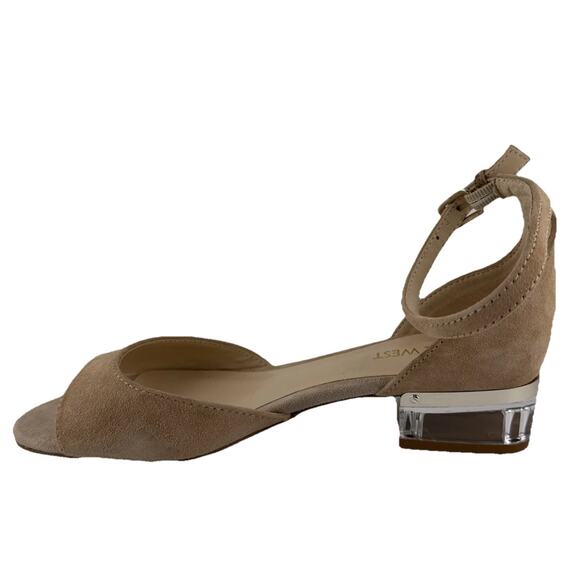 Nine West Women's Volor Heeled Open Toe Natural Sandals Size 5 M NWB - Picture 2 of 12